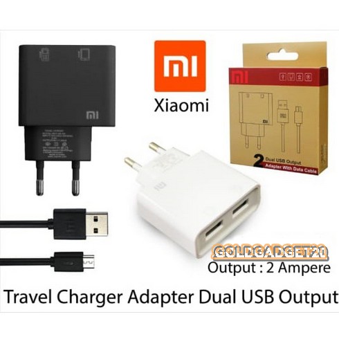 CHARGER XIAOMI GRADE AAAA DC 5V BLACK WHITE 1A 2A MICRO USB