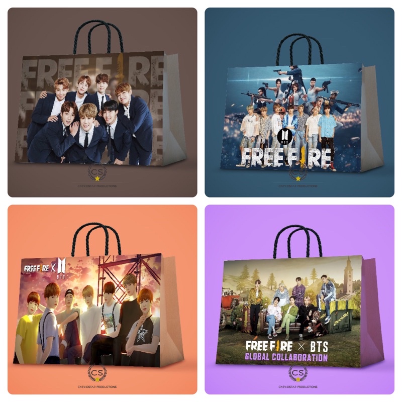 

Paper bag BTS Free Fire/ tas kado/tas kertas/goodie bag/Bts merch