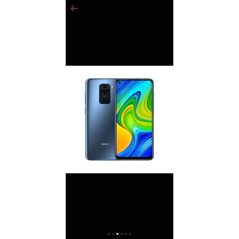 xiaomi note 9 ram (4/64)(6/128) gb segel resmi tam-Grey/hitam