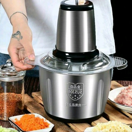 Blender Chopper Hand / Blender Daging Stainless Steel / Blender Press 2L Baja / Blender Tahan Karat Serbaguna Multifungsi