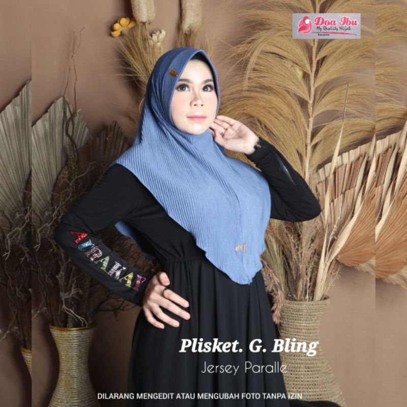 DOA IBU || JILBAB PARALLE PLISKET GESPER BLING
