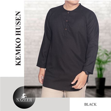 KEMEJA KOKO HUSEN PRIA DEWASA / KURTA KAOS HUSEN / KOKO KAOS KURTA PRIA LENGAN PANJANG