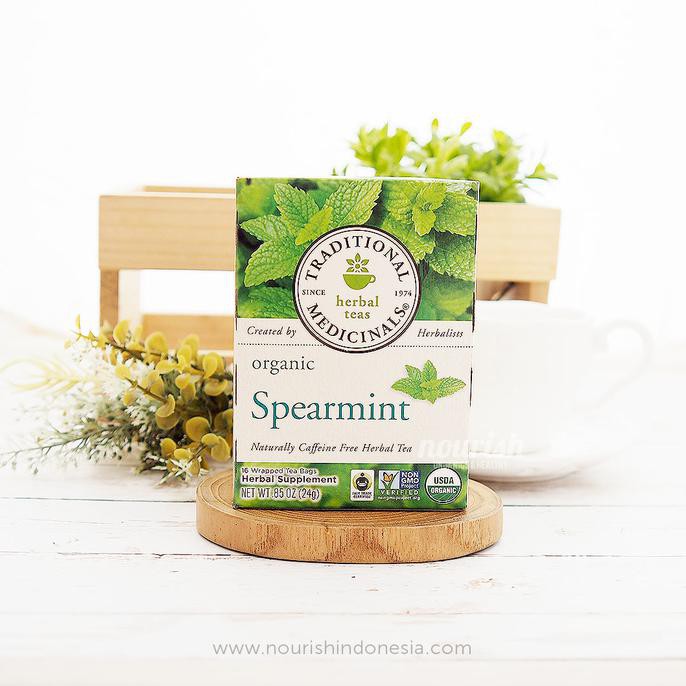 

TEA-17-74- TRADITIONAL MEDICINALS, HERBAL TEAS, ORGANIC SPEARMINT, CAFFEINE FREE TOKO-TEH-SEDJAK-