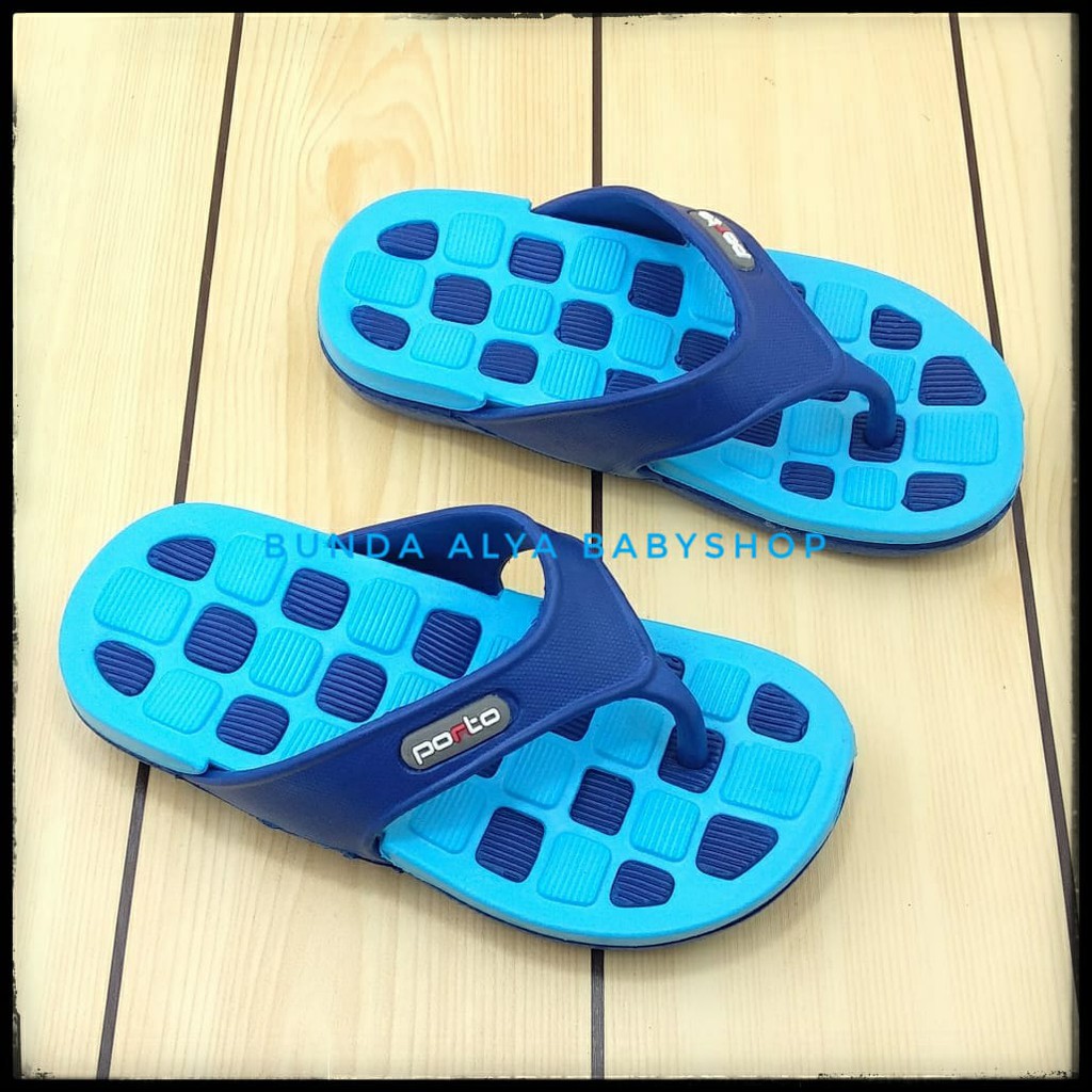 Sendal Anak Laki Laki Jepit Usia 5 6 7 Tahun BIRU - Sandal Anak Cowok Karet Anti Licin Size 30 -35 Karet