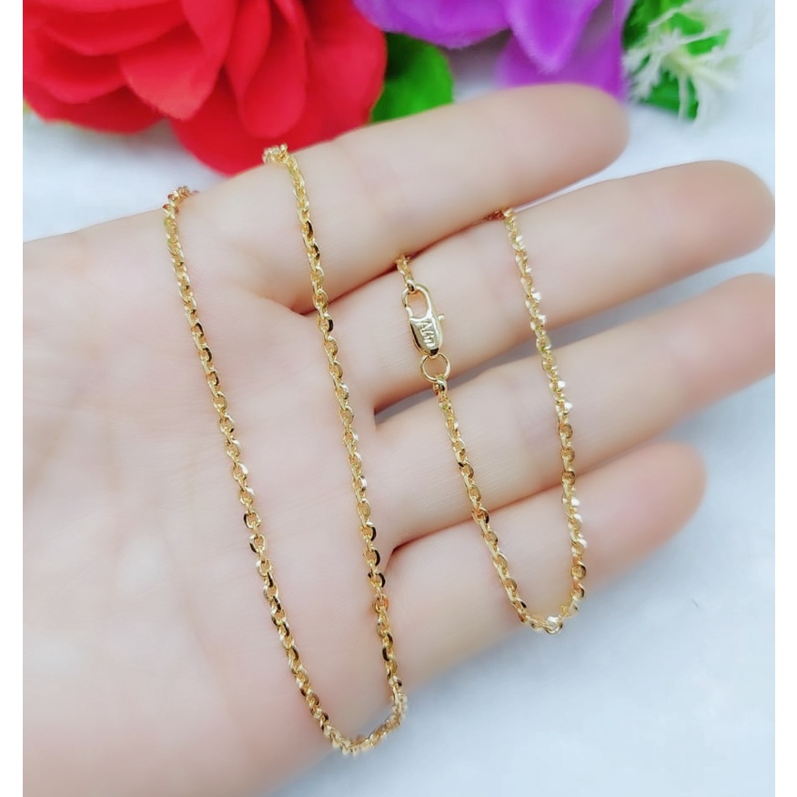 Kalung xuping rantai polos lapis emas (lebar 2.3mm)