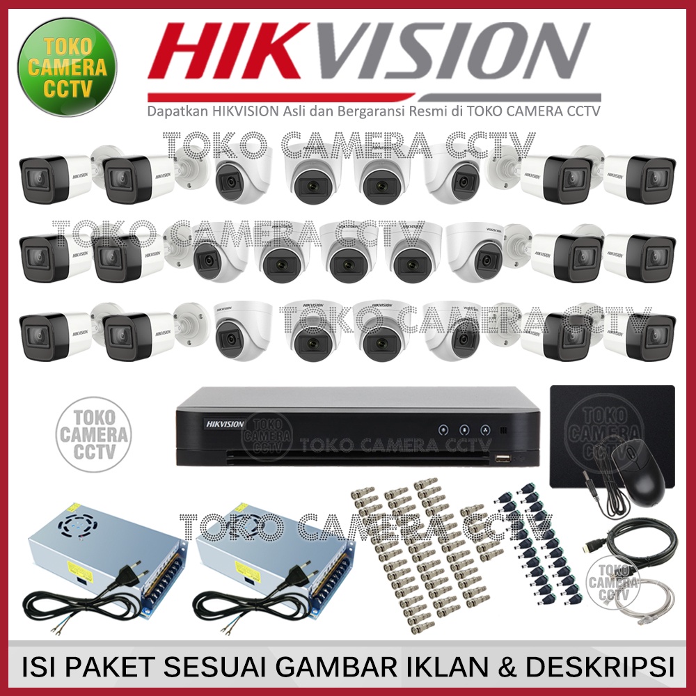 PAKET CCTV HIKVISION 2MP 32 CHANNEL 25 KAMERA