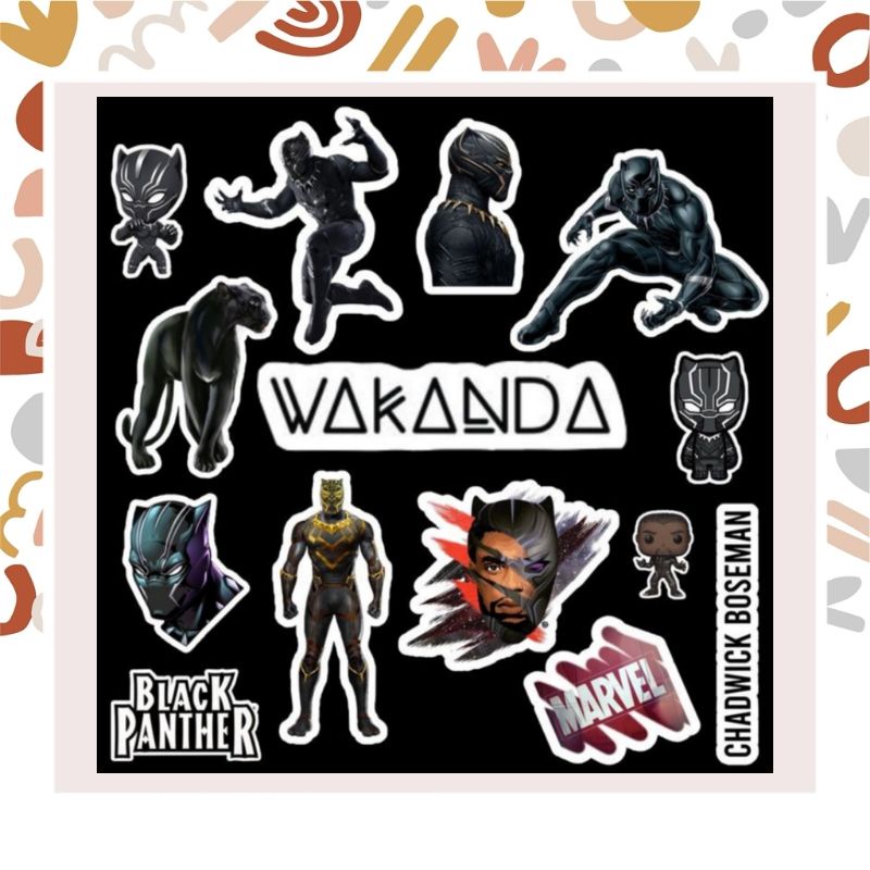 

[BISA COD] STIKER BLACK PANTHER/STIKER MARVEL/STIKER WAKANDA/