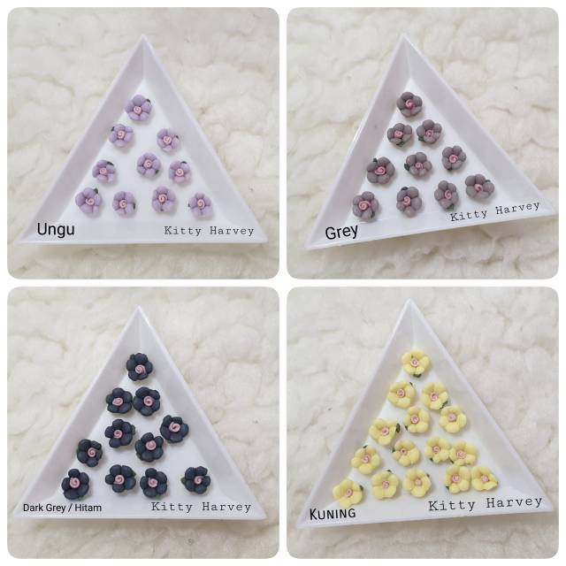 Bunga Keramik | Clay Bunga | Bahan Tasbih Digital dan Nail art