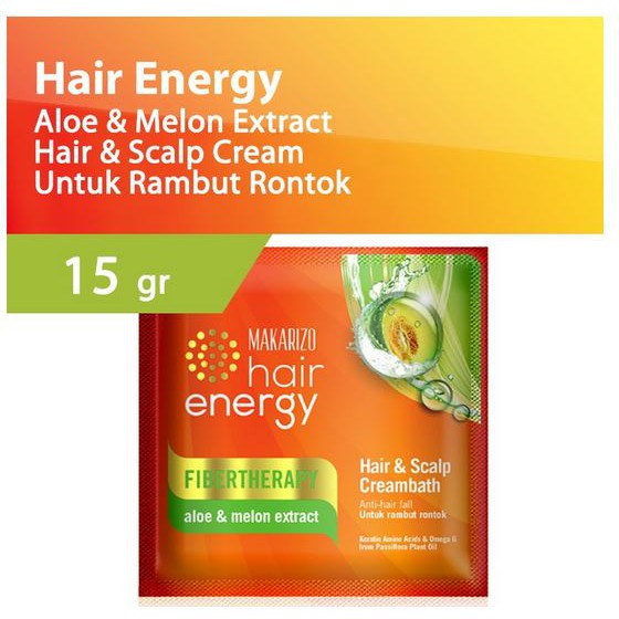 * NCC * Makarizo Hair Scalp &amp; Creambath Hair Energy Fibertherapy - Kemasan Sachet