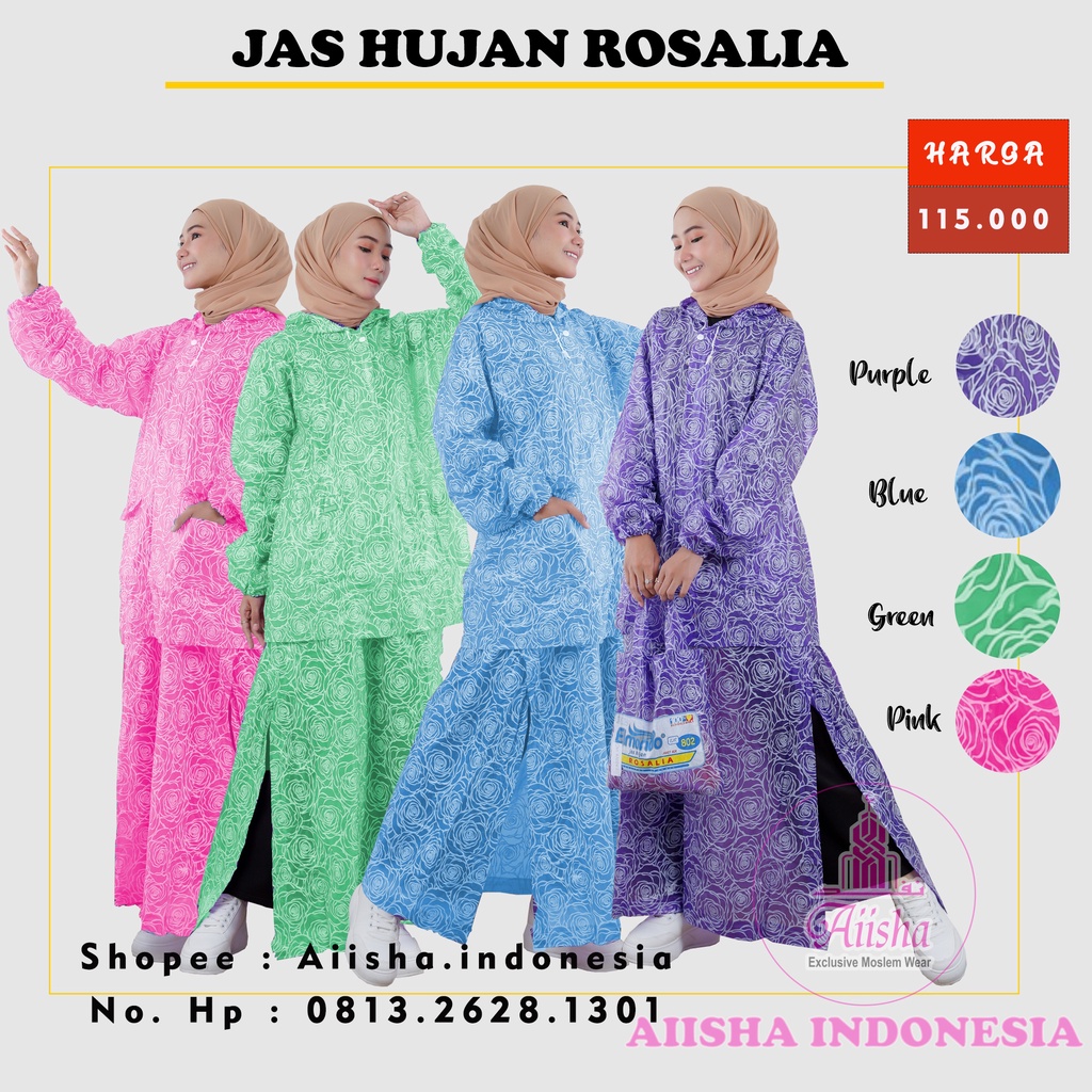 Jas Hujan Rok / Jas Hujan Wanita / Jas Hujan Muslimah