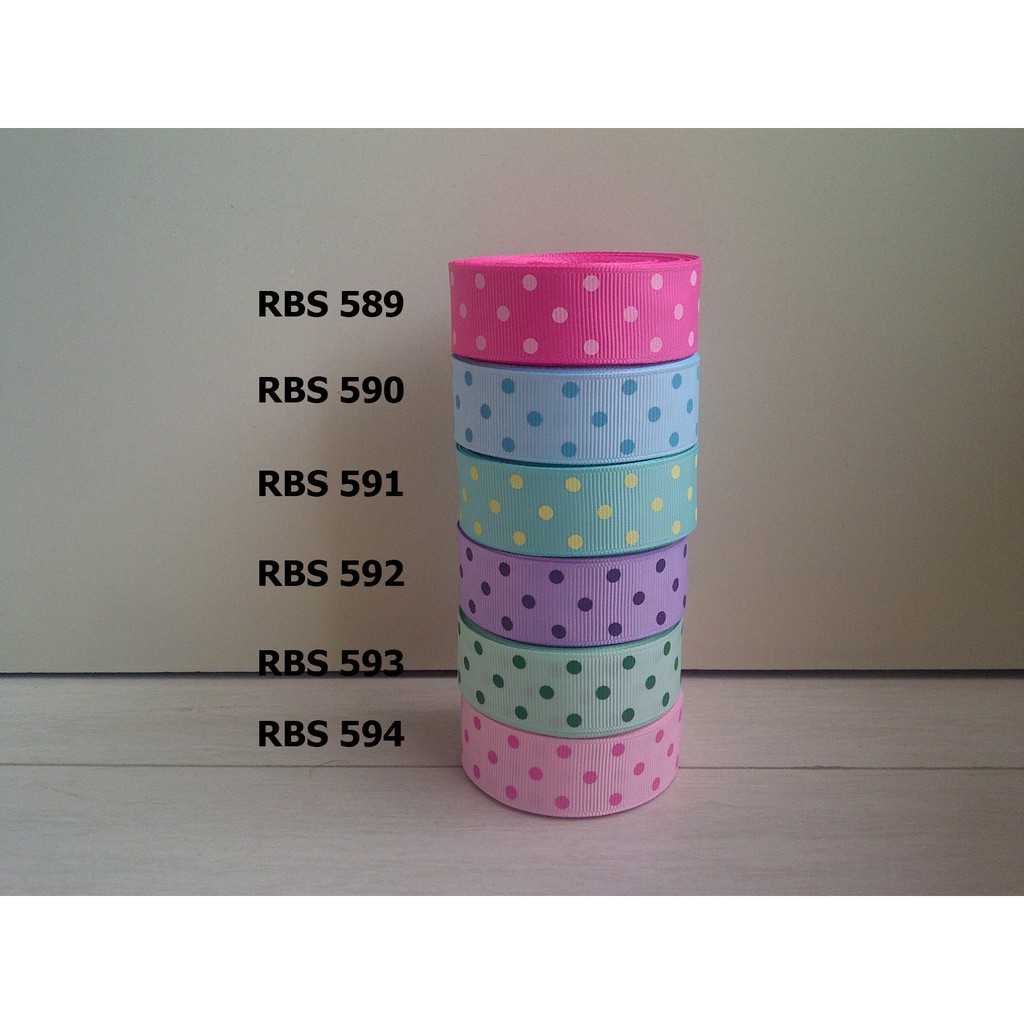 

[10 YARD] PITA GROSGRAIN MOTIF POLKADOT SALE RBS 589,590,591,592,593,594