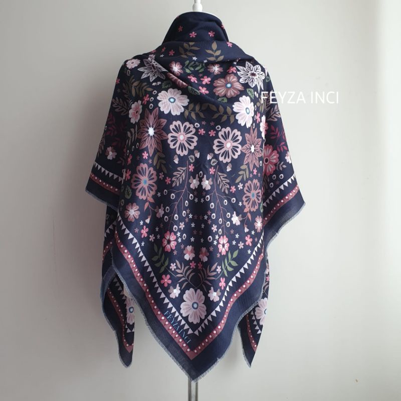 hijab segiempat jumbo feyza inci free pouch