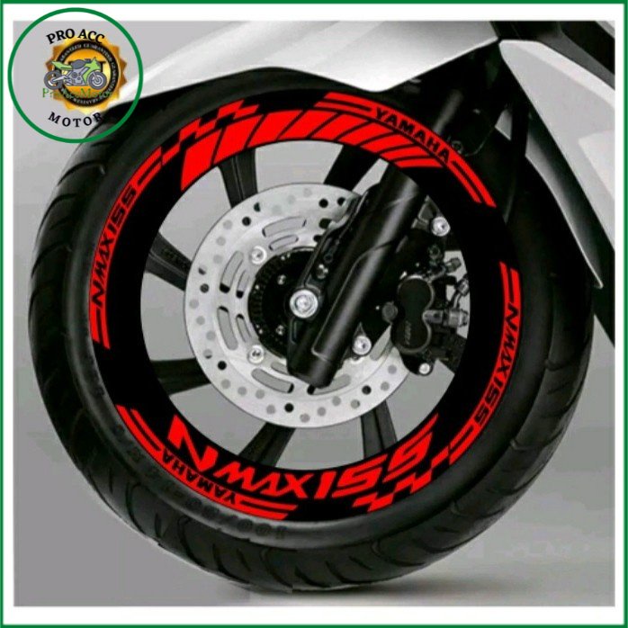 stiker velg sticker pelek NMAX 2015-2022 depan belakang efek nyala (bisa cod)