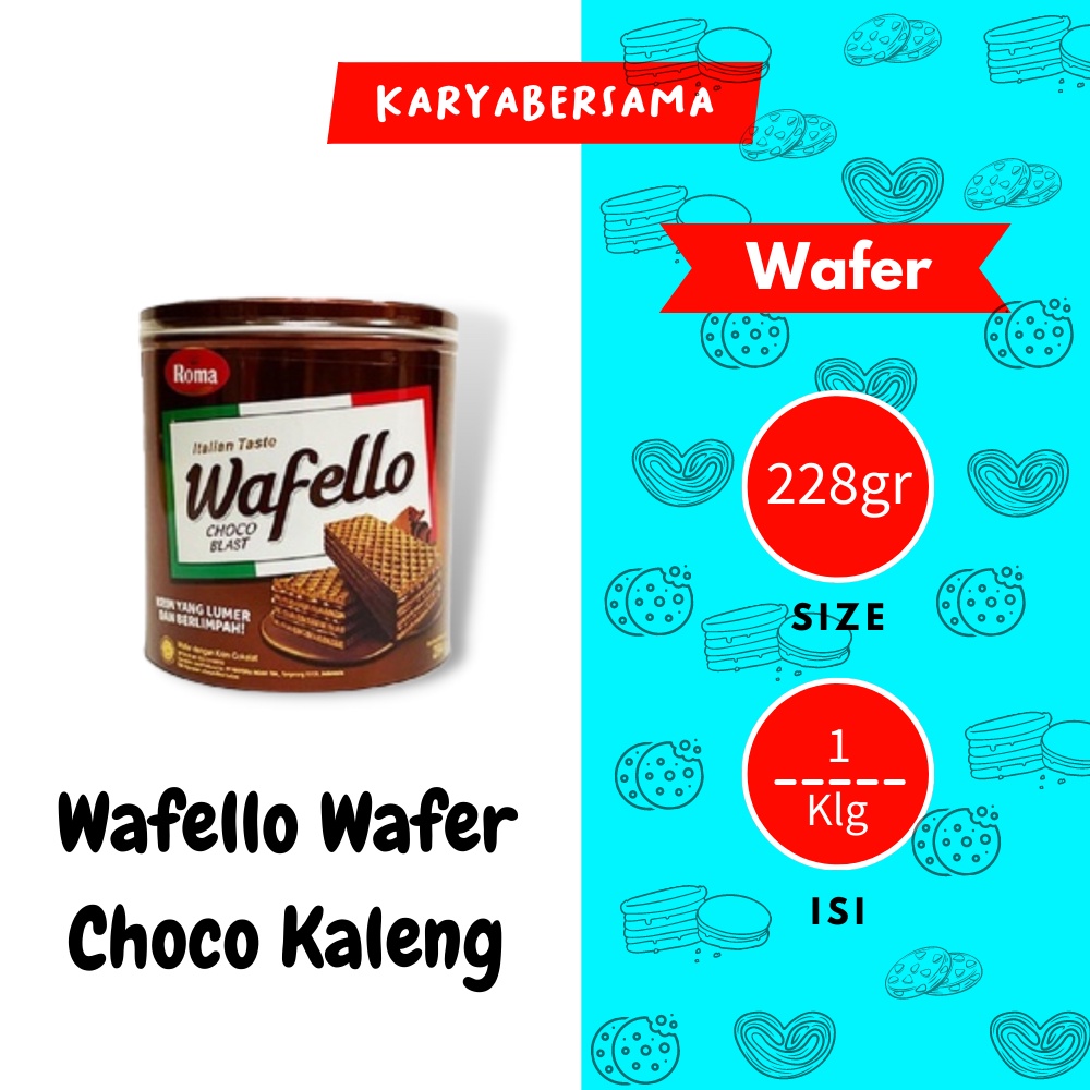 

Wafer Wafello Coklat Kaleng 234gr Satuan