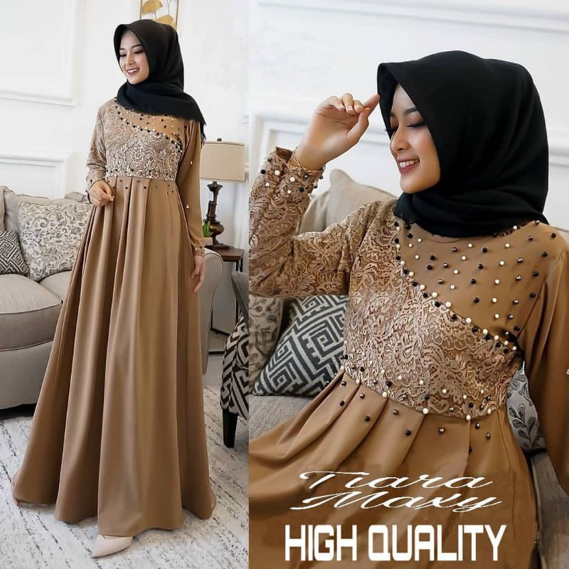Gamis dress wanita/Tiara maxi terbaru/Gamis muslim