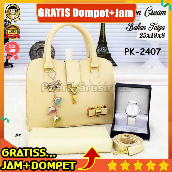 2670 TAS IMPORT WANITA FASHION KOREA GLOSSY BRANDED YSL SAC DE JOUR 26CM MORODER LEATHER HAND BAG /