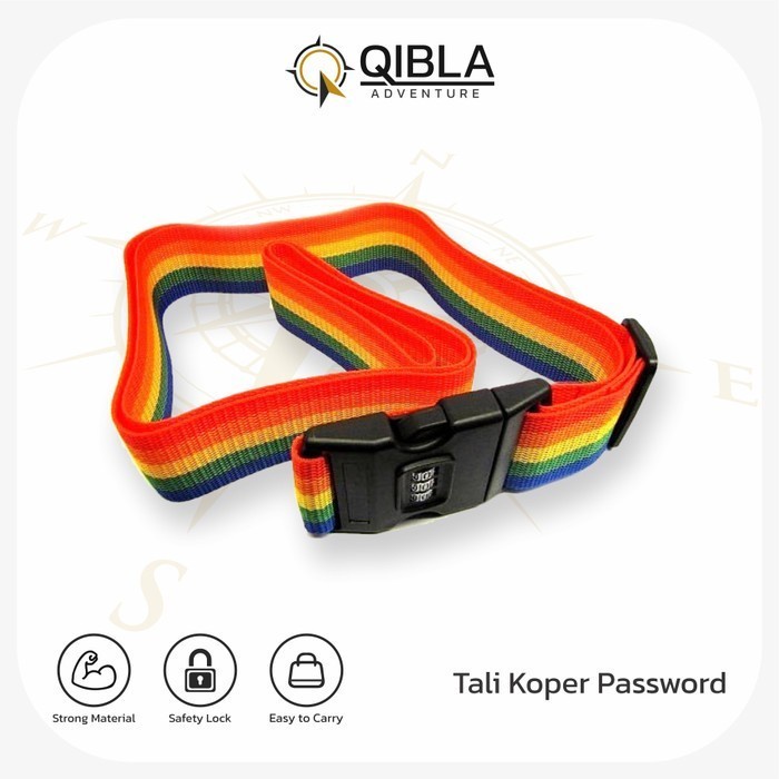 

TRAVEL LUGGAGE CODED LOCK SUITCASE BELT / TALI KOPER PASSWORD