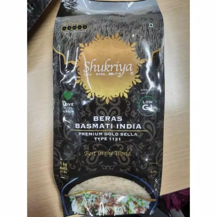 

bg20t01r Beras Basmati Shukriya Premium Low Gi 1Kg Sv012Ss