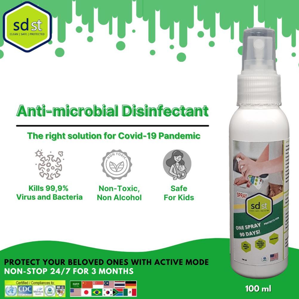 Jual SDST COATING DISINFECTANT ANTI MICROBIAL SOLUTION SPRAY 100 ML BEST SELLER Shopee Indonesia