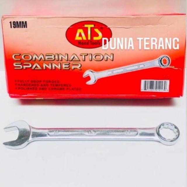 Kunci Ring Pas ATS 19 mm - Kunci Kombinasi 19mm - Combination Spanner