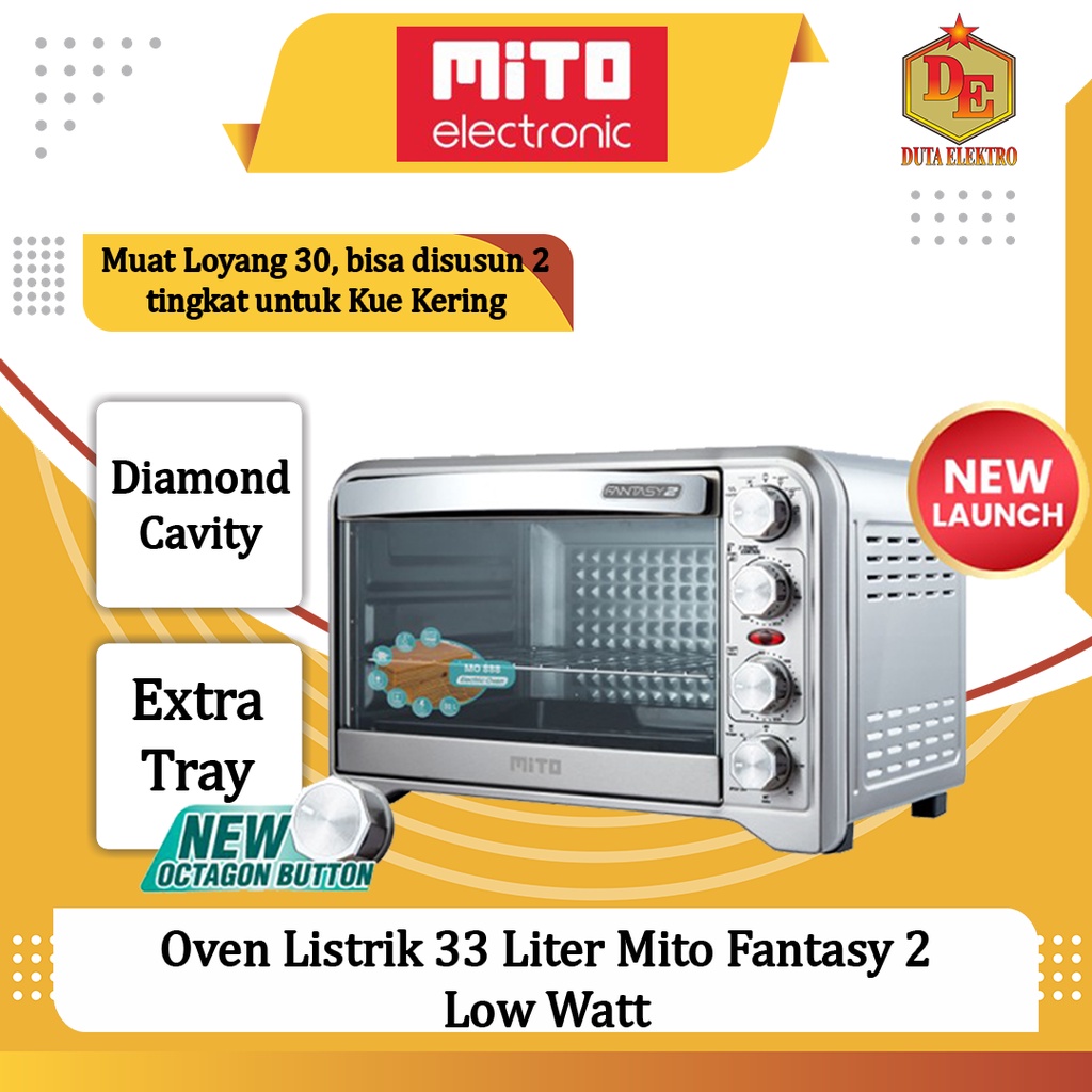 Oven Listrik 33 Liter Mito MO 888 Fantasy 2 Low Watt Mitochiba