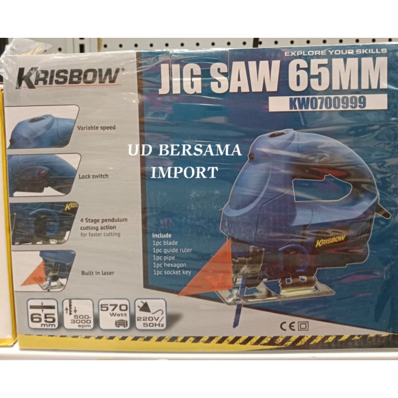 KRISBOW Mesin Gergaji Jigsaw 6.5 CM 570 W