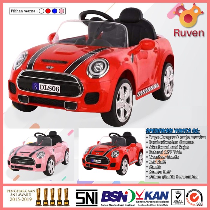 Mainan anak mobil aki mobilan Listrik Remote Yukita Shp