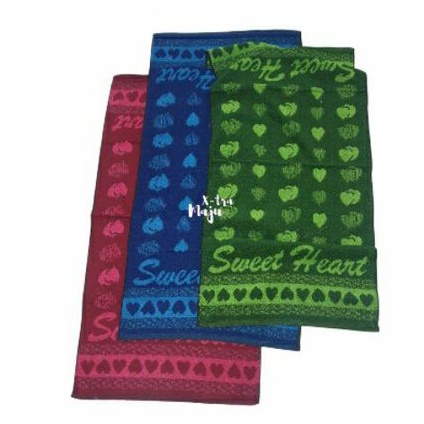 Handuk Mandi Motif 50x100cm ukuran Medium Handuk Travel - SWEET HEART