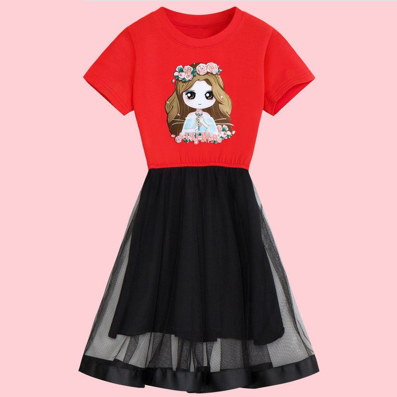 Dress Sifon Princess Korea Anak Perempuan Tanpa Lengan Gambar Kartun 20 Shopee Indonesia