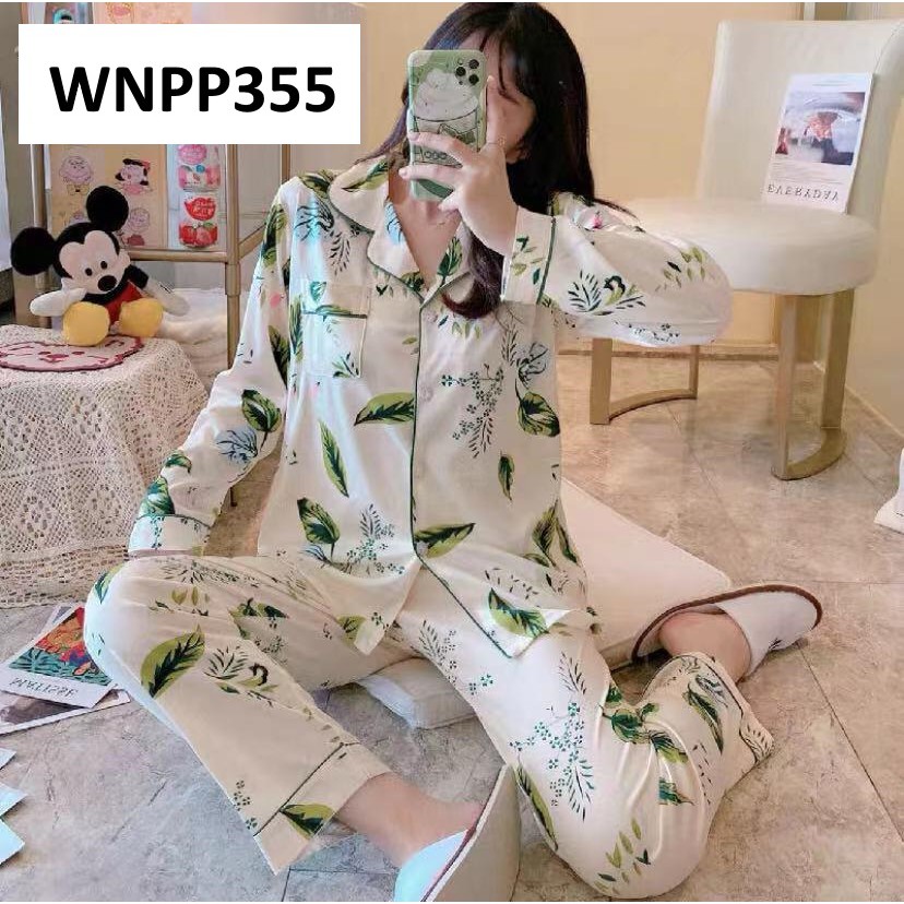 Piyama Wanita Baju Tidur Wanita Flower Green