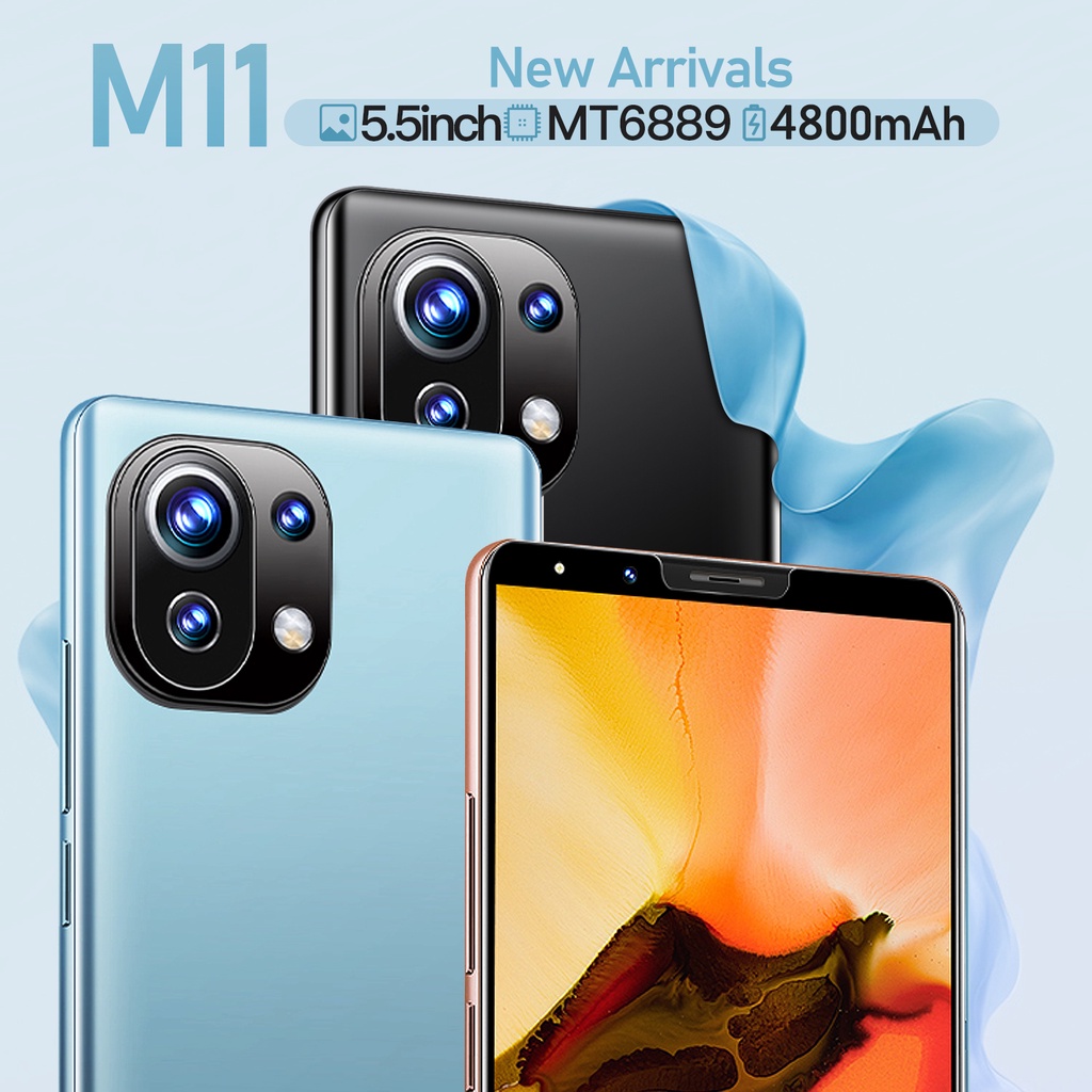 Original Hp murah 500 ribuan xiomi M11pro handphone android 4g/5g 6+128GB 6.1inch hp murah cuci gudang MTK6889 Garasi resmi smartphone Gratis ongkir-1