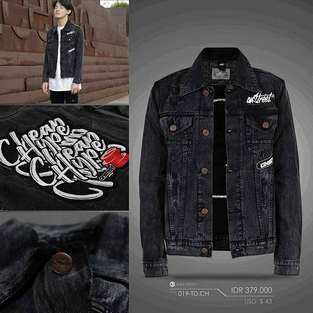 TRUCKER DENIM CHEAP HYPE PUBG ONSTREET BLACK WASH - JAKET DENIM ONSTREET DISKON