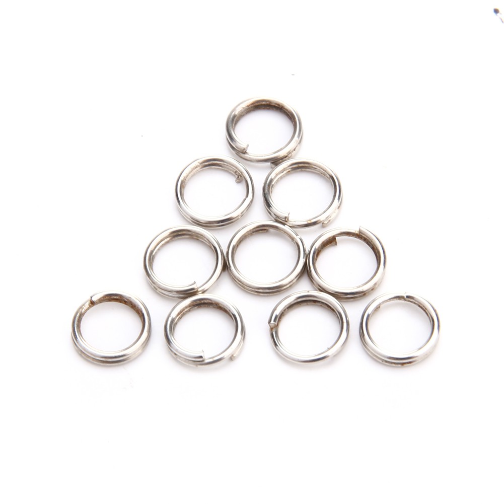 MOJITO 100pcs Fishing Split Rings Accessories Swivel Lure Connector Tackle Barrel #8Y