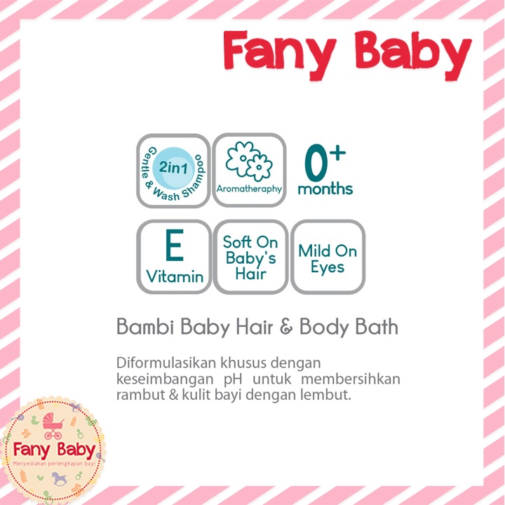 BAMBI BABY HAIR &amp; BODY BATH 100ML