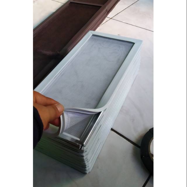  Kawat  nyamuk  jaring fiberglass frame karet dudukan list  