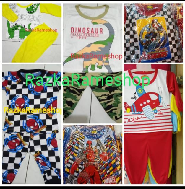 PIYAMA ANAK BAJU TIDUR ANAK KARAKTER 0-2THN