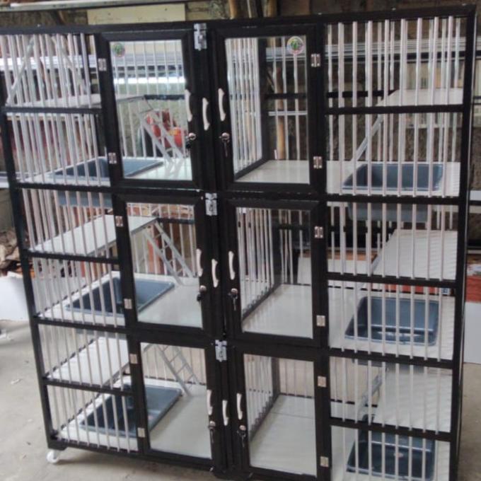 kandang kucing alumunium 6 kamar