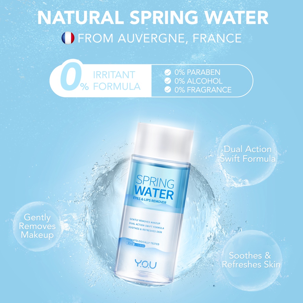 YOU Spring Water Eyes &amp; Lips Remover 80ml