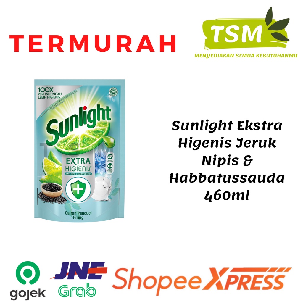 Sunlight Ekstra Higenis Jeruk Nipis &amp; Habbatussauda 460ml