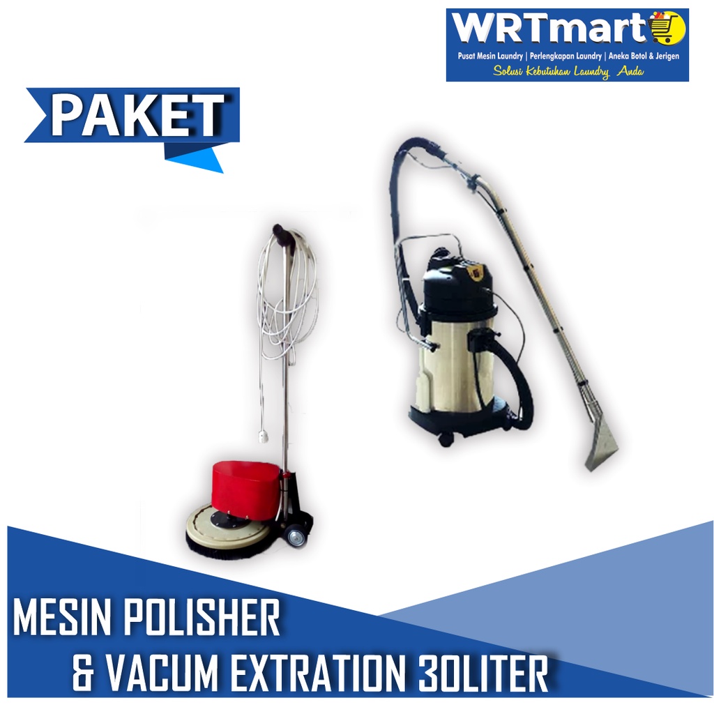 PAKET HEMAT  Vacum LC-30S plus Polisher Mesin Alat Sikat Karpet Usaha Laundry Murah Original
