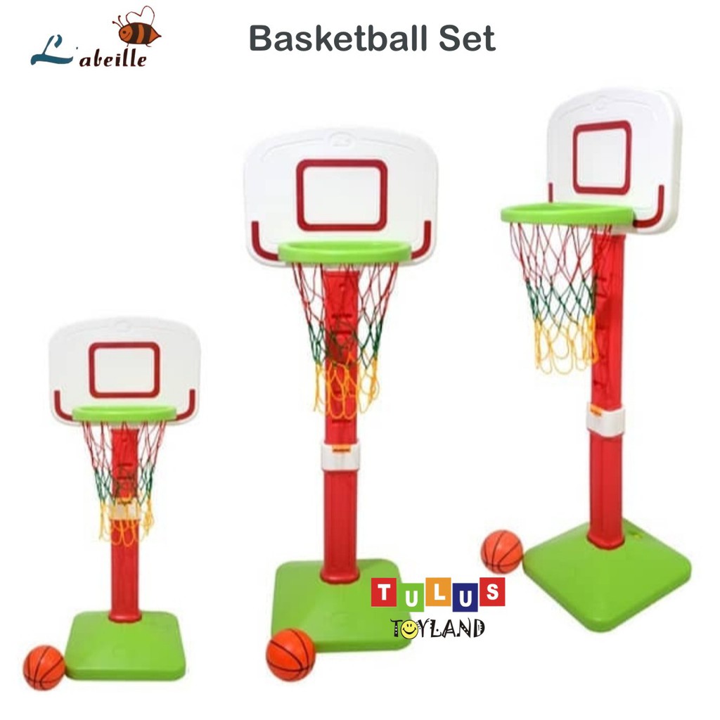 Labeille Basketball Set Mainan Tiang Ring Bola Basket olahraga Anak