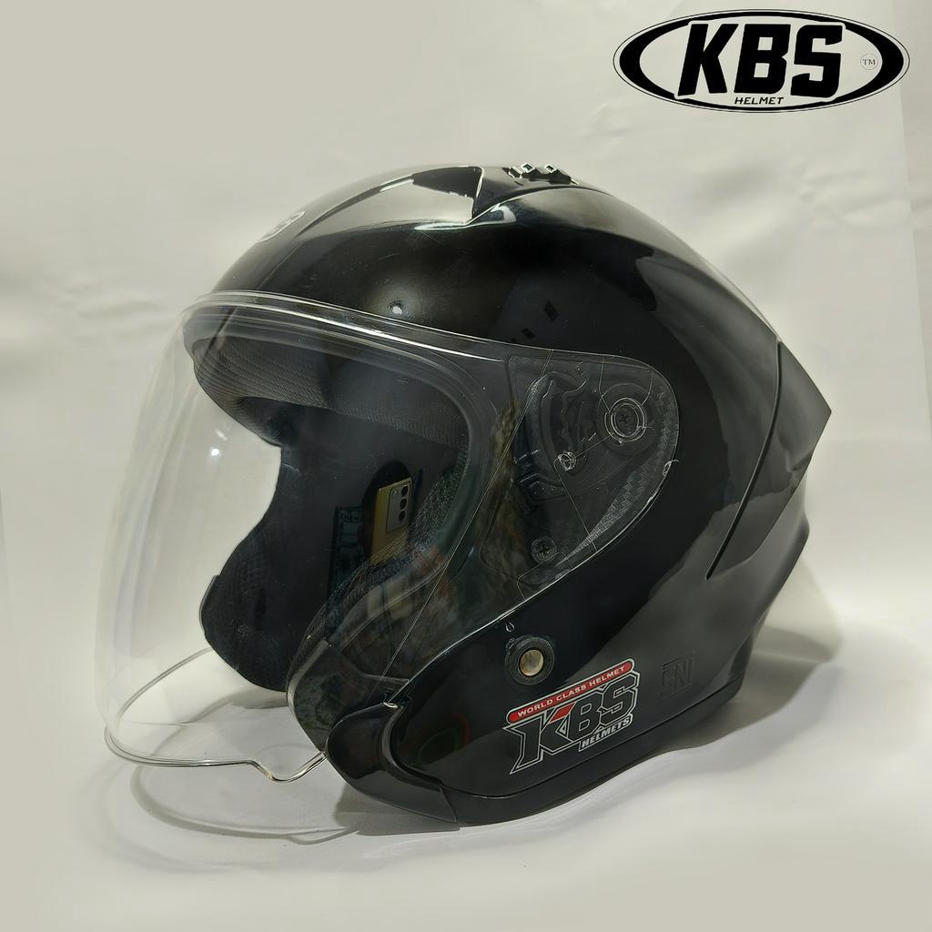 Helm Half Face KBS HAKAI KYRZ HITAM GLOSY / HELM PREMIUM UNTUK PRIA DAN WANITA DEWASA COD