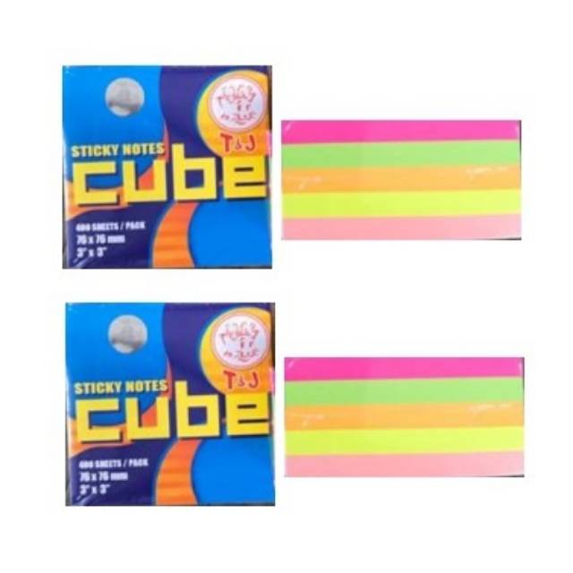 

T&J Sticky Notes Warna Cube No.654