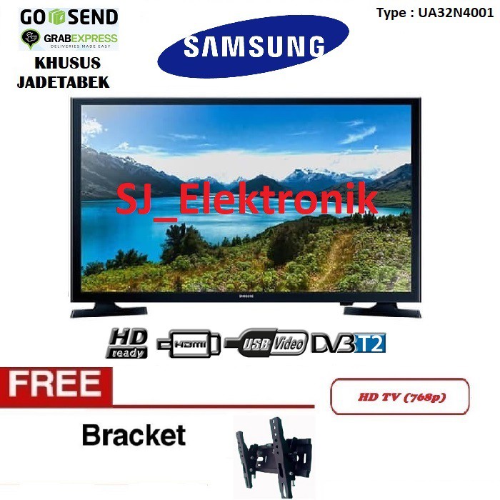 Free Braket LED TV Samsung 32 Inch UA32N4001 / 32N4001 HDTV DVB-T2 HDMI USBMovie