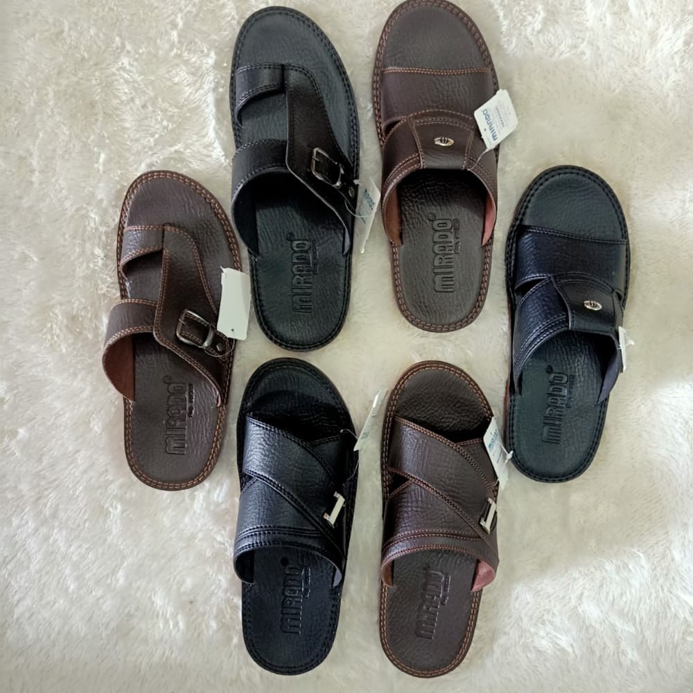 Sandal Kulit Slop Pria Terbaik/sandal pria kulit/Sandal Slop Kulit/Sandal Terbaru 2024