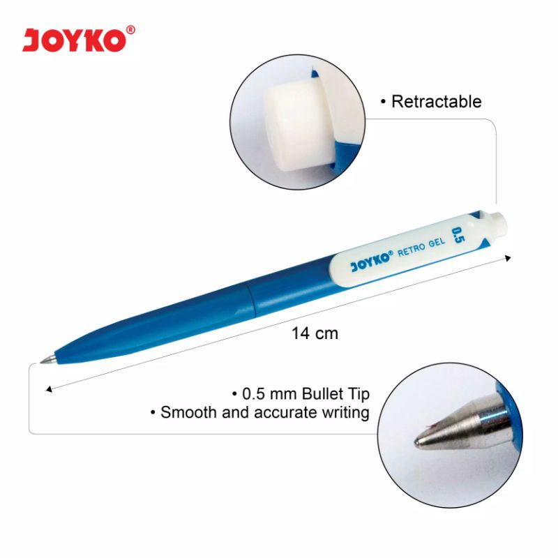 

Color Gel Pen Pena Jel Warna Joyko GPC-316 Retro Gel 6 Warna 0.5 mm
