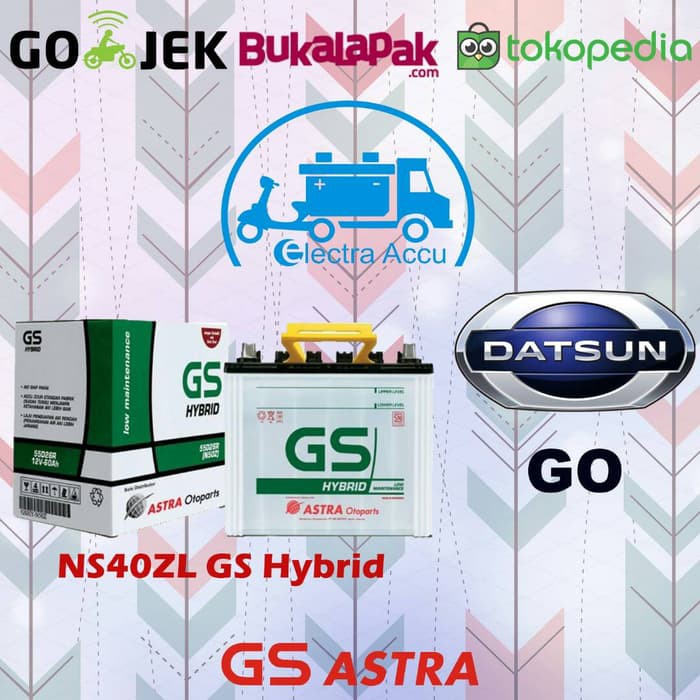 "Aki Mobil Datsun GO NS40ZL GS Astra Hybrid Aki Basah"
