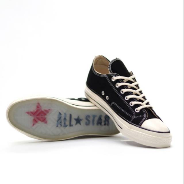 Converse 70S Low Egret Black White Made In Vietnam