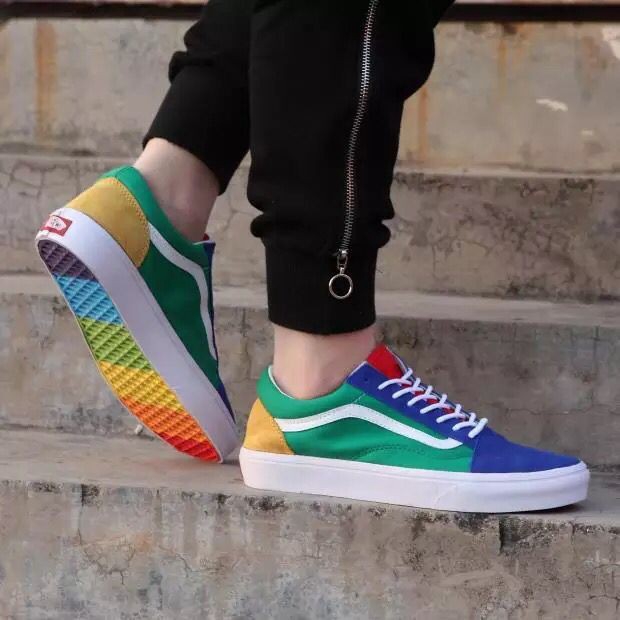 rainbow old skool vans