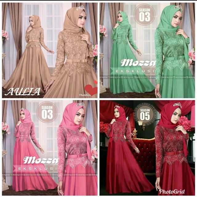 JC- MAXI Liaza / Gamis Brukat Mozza / Maxi wanita kekinian